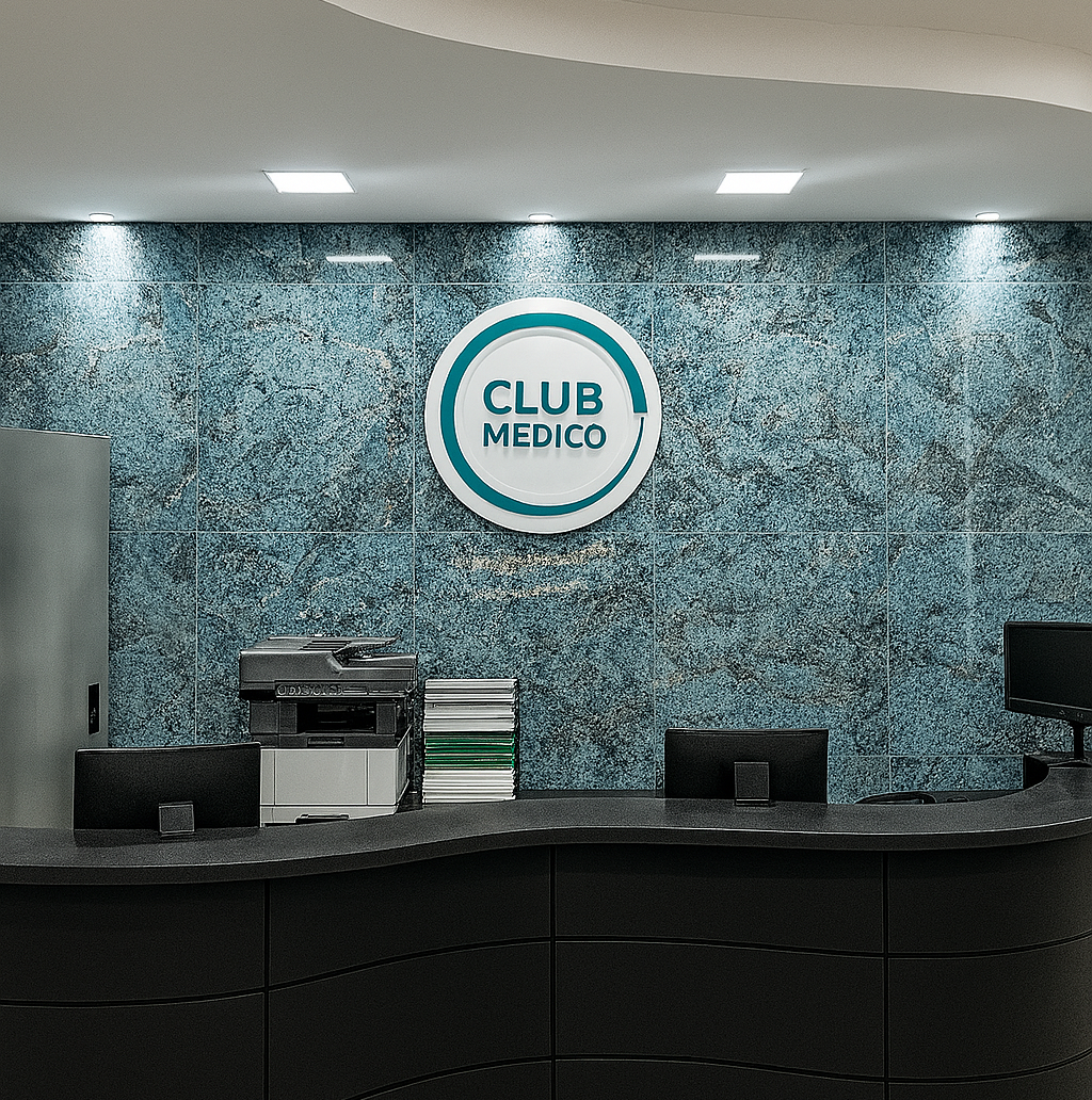 Recepção moderna Club Médico